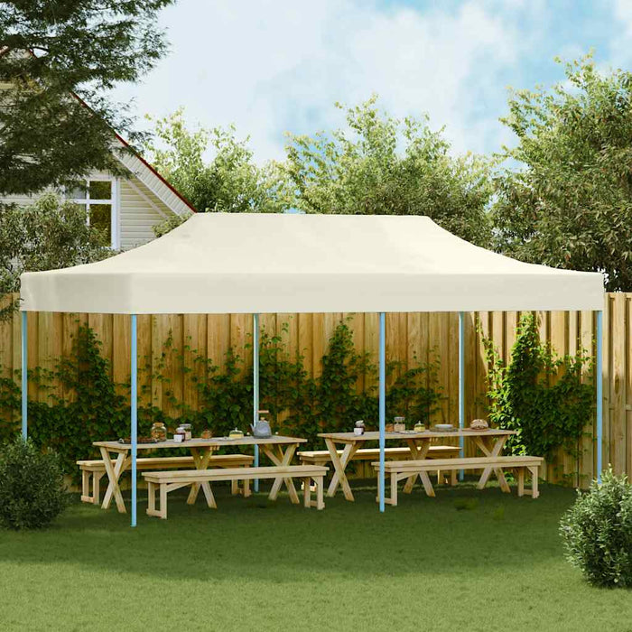 Tenda Pieghevole Pop-Up 3x6 m Bianco Crema