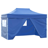 Tenda Pieghevole Pop-Up con 4 Pareti Laterali 3x4,5 m Blu cod mxl 53906