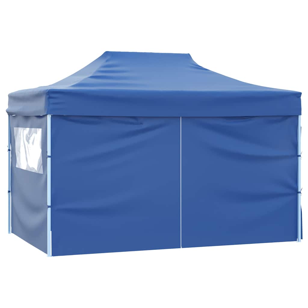Tenda Pieghevole Pop-Up con 4 Pareti Laterali 3x4,5 m Blu 42512
