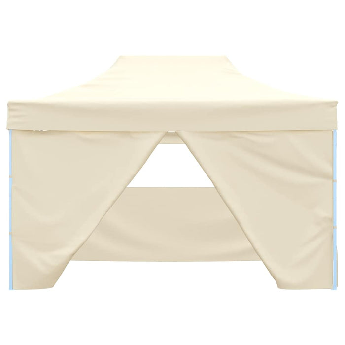 Tenda Pieghevole Pop-Up 4 Pareti Laterali 3x4,5 m Bianco Crema 42513