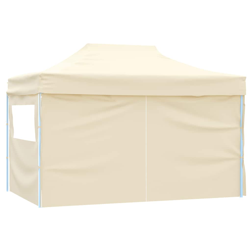 Tenda Pieghevole Pop-Up 4 Pareti Laterali 3x4,5 m Bianco Crema cod mxl 50469