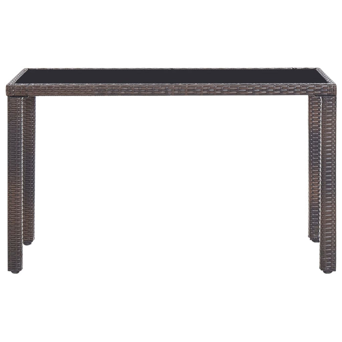 Set da Pranzo da Giardino 5 pz con Cuscini Polyrattan Marrone 42525