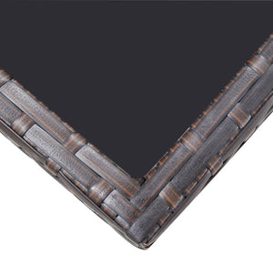 Set da Pranzo da Giardino 5 pz con Cuscini Polyrattan Marrone 42525