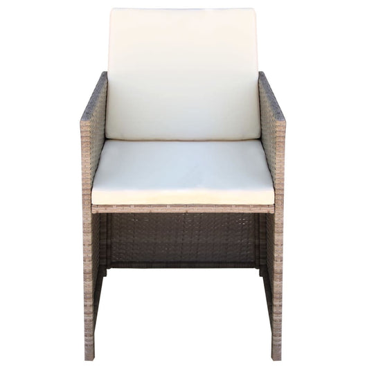 Sedie da Giardino 2 pz con Cuscini in Polyrattan Beige 42561