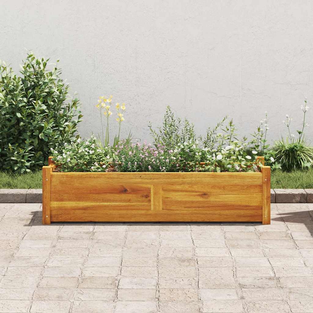 Letto Rialzato da Giardino in Legno di Acacia 100x30x25 cm