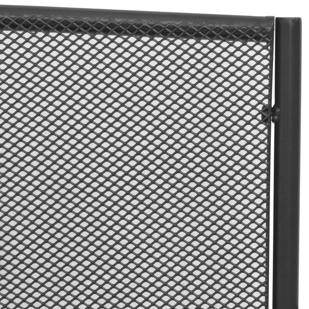 Panchina da Giardino 108 cm Acciaio e Rete Antracite 42732