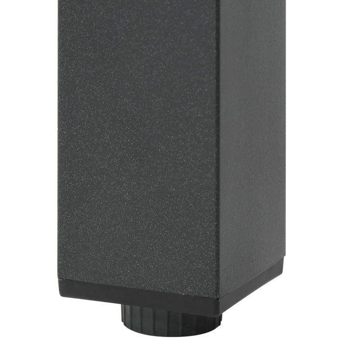 Tavolo da Giardino Nero 150x90x74 cm in Alluminio e Vetro 42788