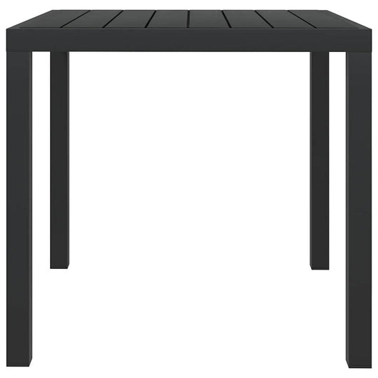 Tavolo da Giardino Nero 80x80x74 cm in Alluminio e WPC cod mxl 34161