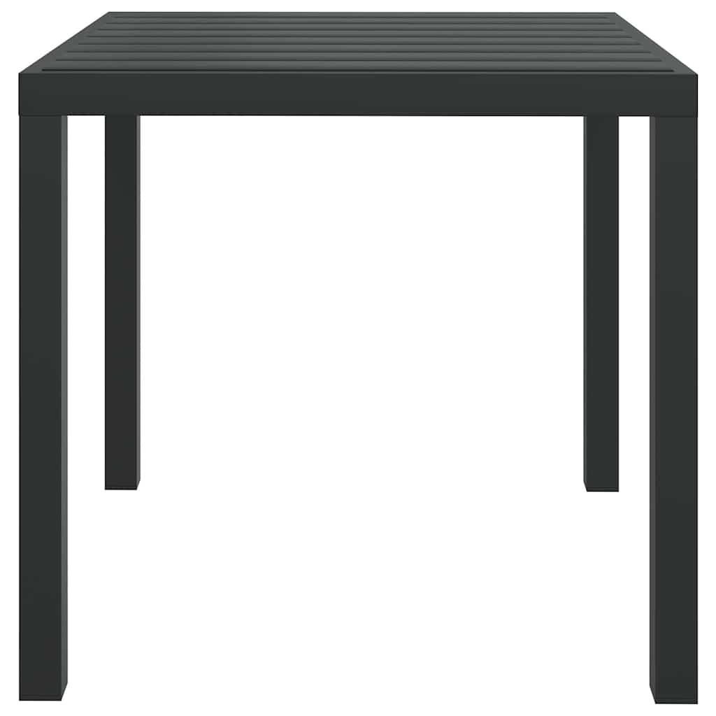Tavolo da Giardino Nero 80x80x74 cm in Alluminio e WPC cod mxl 34161