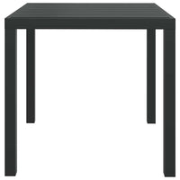 Tavolo da Giardino Nero 80x80x74 cm in Alluminio e WPC cod mxl 34161