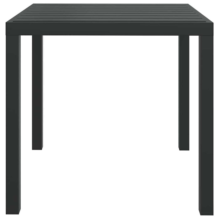 Tavolo da Giardino Nero 80x80x74 cm in Alluminio e WPC cod mxl 34161