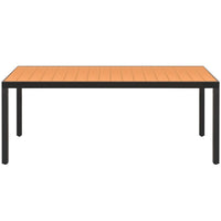 Tavolo da Giardino Marrone 185x90x74 cm cm in Alluminio e WPC cod mxl 78185