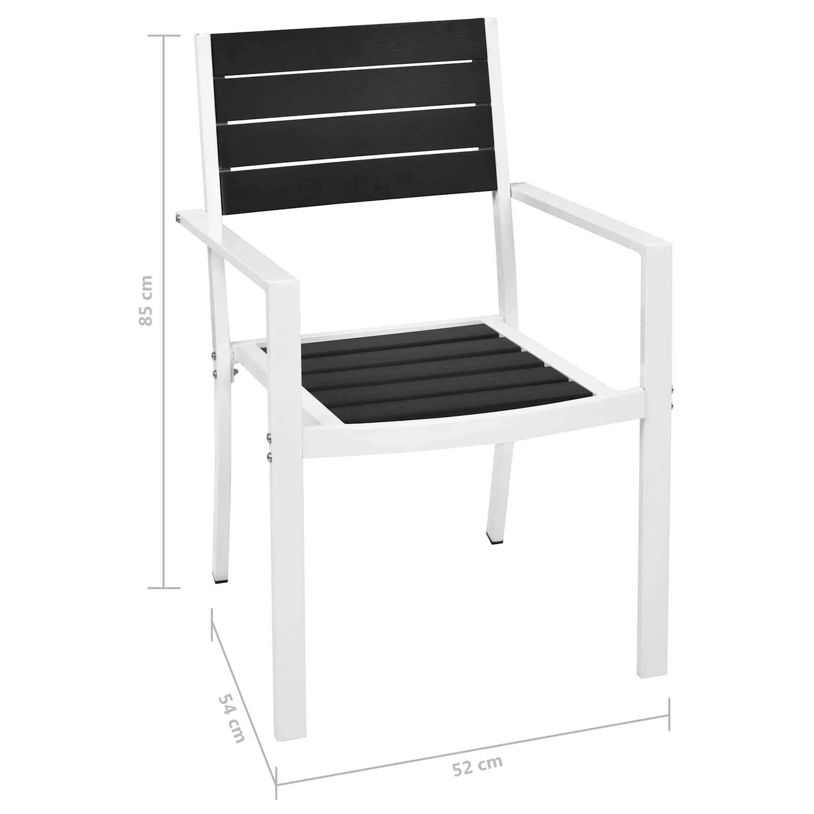 Set di Mobili 5 pcs Nero e Bianco 42811