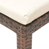 Lettino Prendisole con Cuscino in Polyrattan Marrone cod mxl 26461