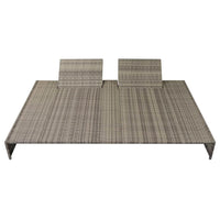 Set Divani da Giardino 5 pz con Cuscini in Polyrattan Grigio 42889