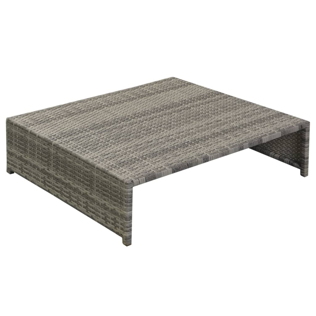 Set Divani da Giardino 5 pz con Cuscini in Polyrattan Grigio 42889