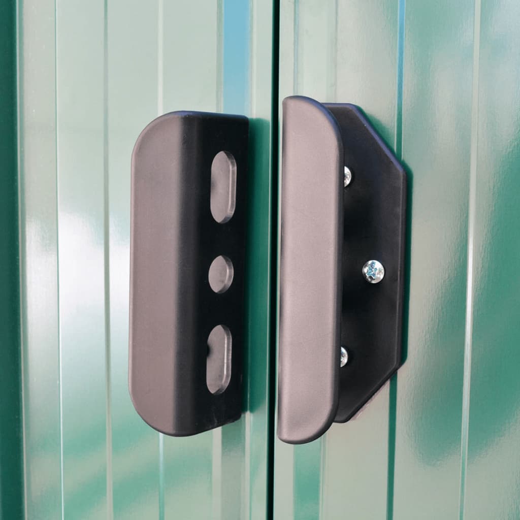 Capanno per Attrezzi in Metallo Verde 204x132x186 cm 42909