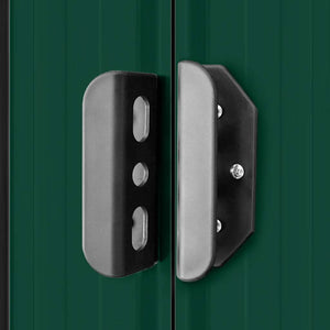 Capanno per Attrezzi-Casetta da Giardino in Metallo Verde 257x205x178 cm