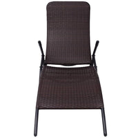 Lettino Prendisole Pieghevole in Polyrattan Marrone 42945