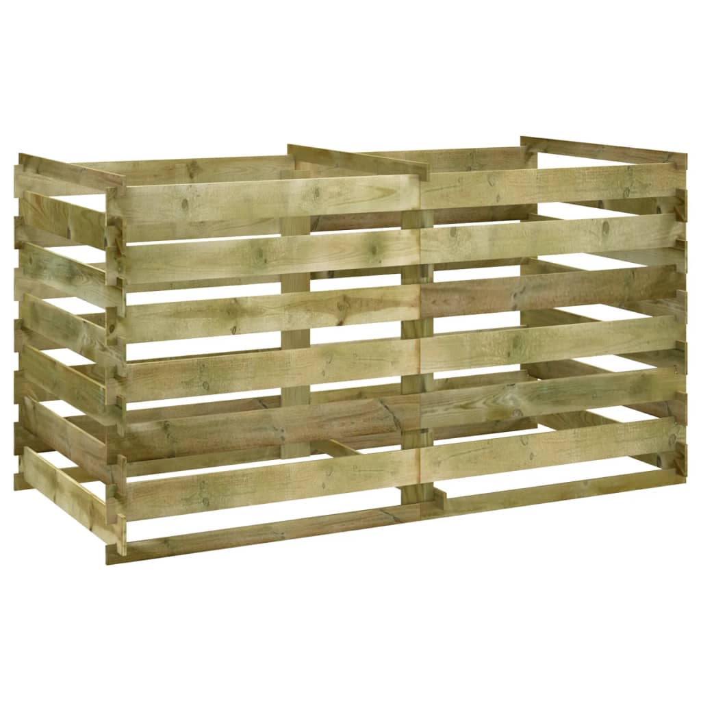 Compostiera a Stecche Pino Impregnato 160x80x58 cm