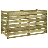 Compostiera a Stecche Pino Impregnato 160x80x58 cm