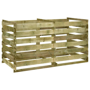 Compostiera a Stecche Pino Impregnato 160x80x58 cm