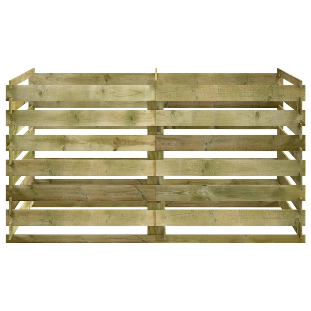 Compostiera a Stecche Pino Impregnato 160x80x58 cm