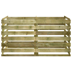 Compostiera a Stecche Pino Impregnato 160x80x58 cm