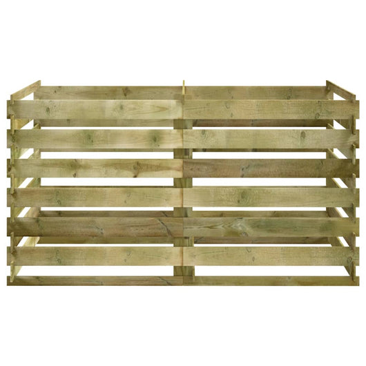 Compostiera a Stecche Pino Impregnato 160x80x58 cm