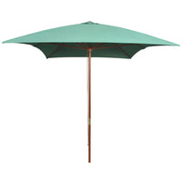 Ombrellone mobile da giardino con palo in legno 200 x 300 cm verde 02_0008139