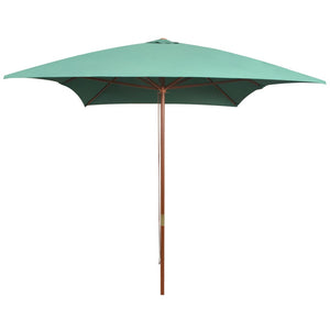Ombrellone mobile da giardino con palo in legno 200 x 300 cm verde 02_0008139