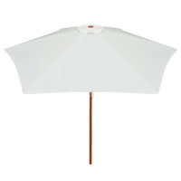 Ombrellone 270x270 cm Palo in Legno Bianco Crema cod mxl 16917