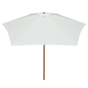 Ombrellone 270x270 cm Palo in Legno Bianco Crema cod mxl 16917