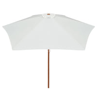 Ombrellone con palo in legno 270 x 270 cm bianco panna 02_0008140