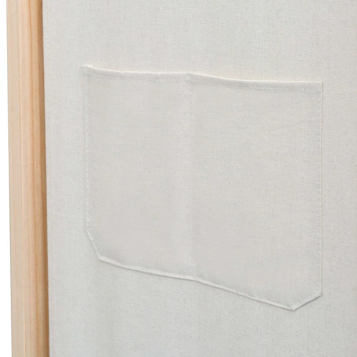 Paravento a 3 Pannelli Crema 120x170x4 cm in Tessuto 42975