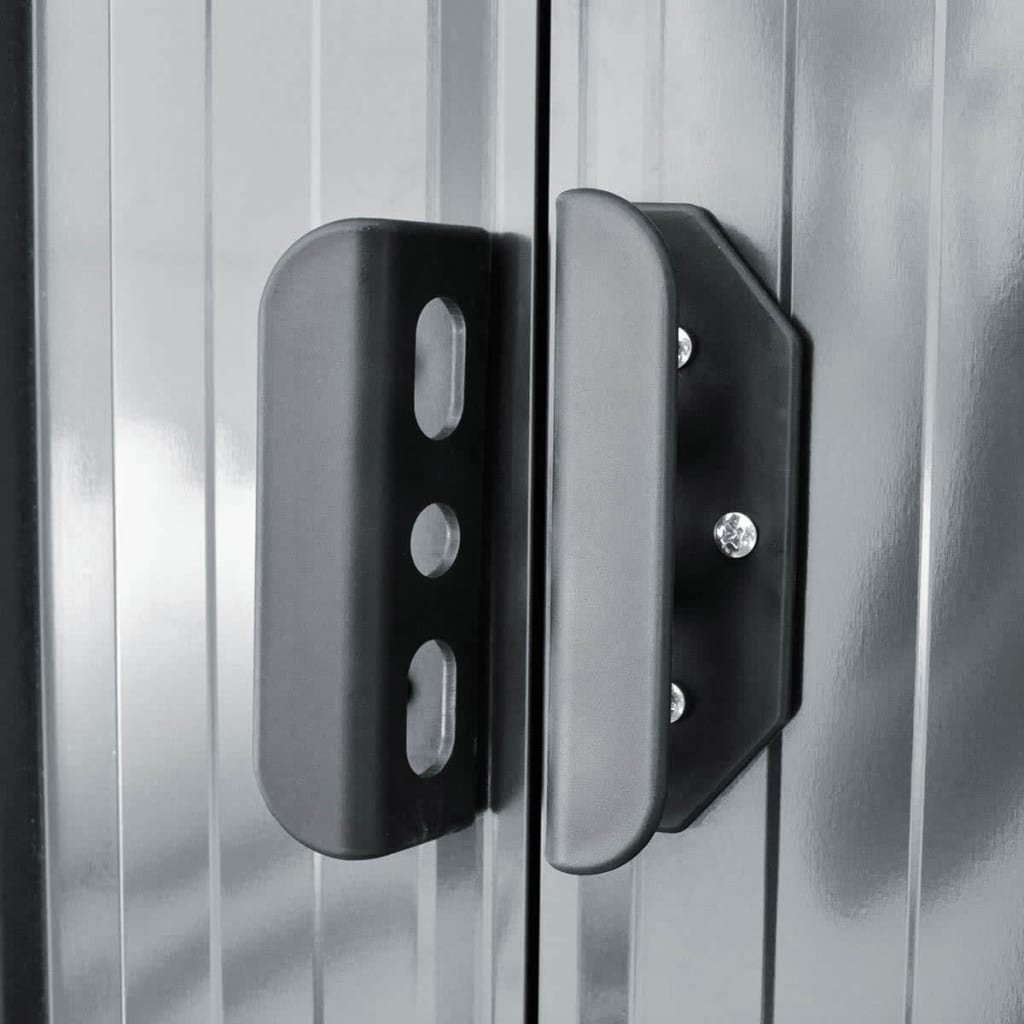 Casetta da giardino casetta per capanni casetta per ripostigli casetta per esterni casetta per attrezzi robusto grigio metallo 02_0022341