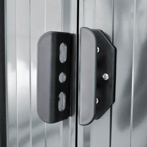 Casetta da giardino casetta per capanni casetta per ripostigli casetta per esterni casetta per attrezzi robusto grigio metallo 02_0022341