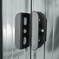 Casetta da giardino Casetta per cabina Capanno per la casa Casetta per attrezzi da esterno Robusto metallo 204 x 132 x 186 cm Grigio 02_0022388