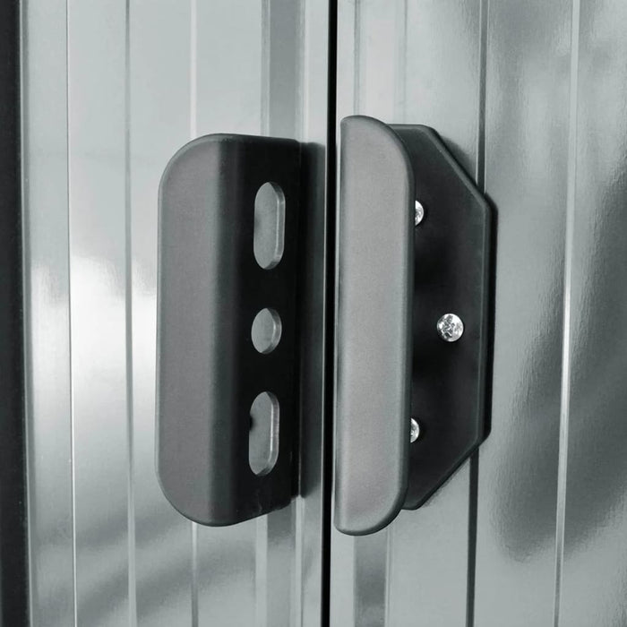 Casetta da giardino Casetta per cabina Capanno per la casa Casetta per attrezzi da esterno Robusto metallo 204 x 132 x 186 cm Grigio 02_0022388