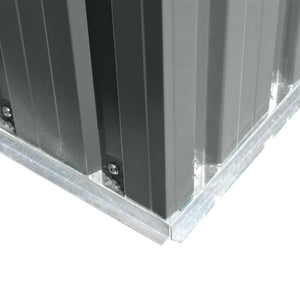 Casetta da giardino Casetta per cabina Capanno per la casa Casetta per attrezzi da esterno Robusto metallo 204 x 132 x 186 cm Grigio 02_0022388