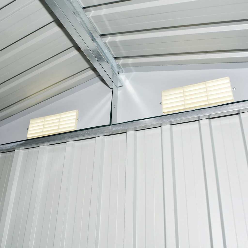 Capanno per Attrezzi in Metallo Grigio 204x132x186 cm 42983