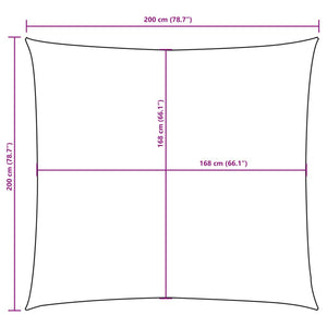Vela Parasole in Tela Oxford Quadrata 2x2 m Antracite 43022