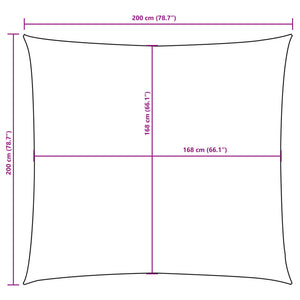 Vela Parasole in Tela Oxford Quadrata 2x2 m Terracotta 43023