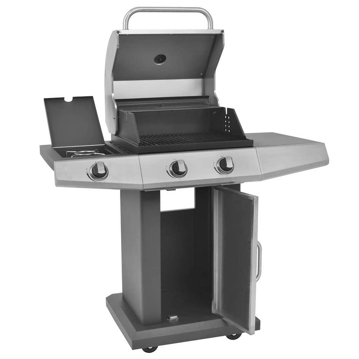 Griglia a Gas con Bruciatore Argento Acciaio con Tubo Metallico 43045