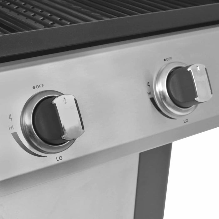 Griglia Barbecue a Gas Argento Acciaio inossidabile 43047