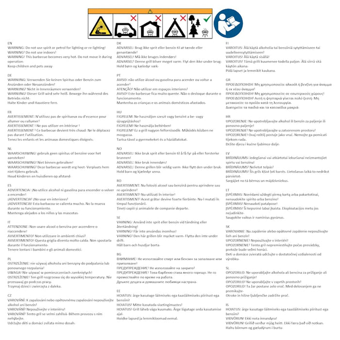 Barbecue a Carbonella con Ripiano Inferiore Nero 43048