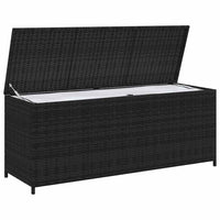Baule da Giardino Nero 150x50x60 cm in Polyrattan cod mxl 78599