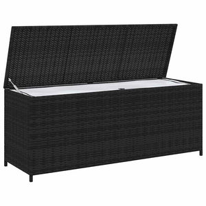 Baule da Giardino Nero 150x50x60 cm in Polyrattan cod mxl 78599