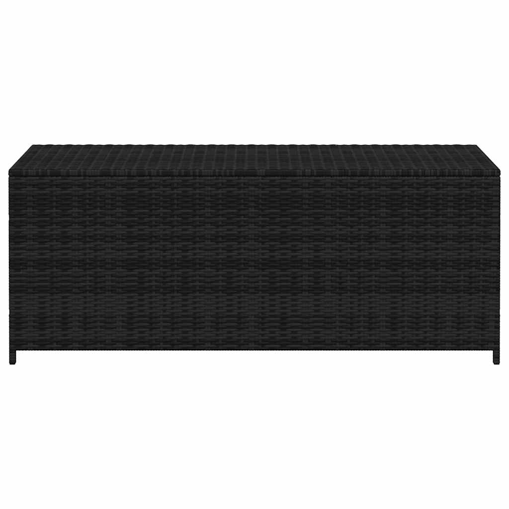 Baule da Giardino Nero 150x50x60 cm in Polyrattan 43134