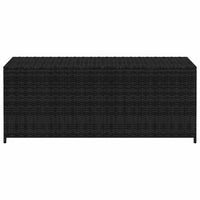 Baule da Giardino Nero 150x50x60 cm in Polyrattan 43134